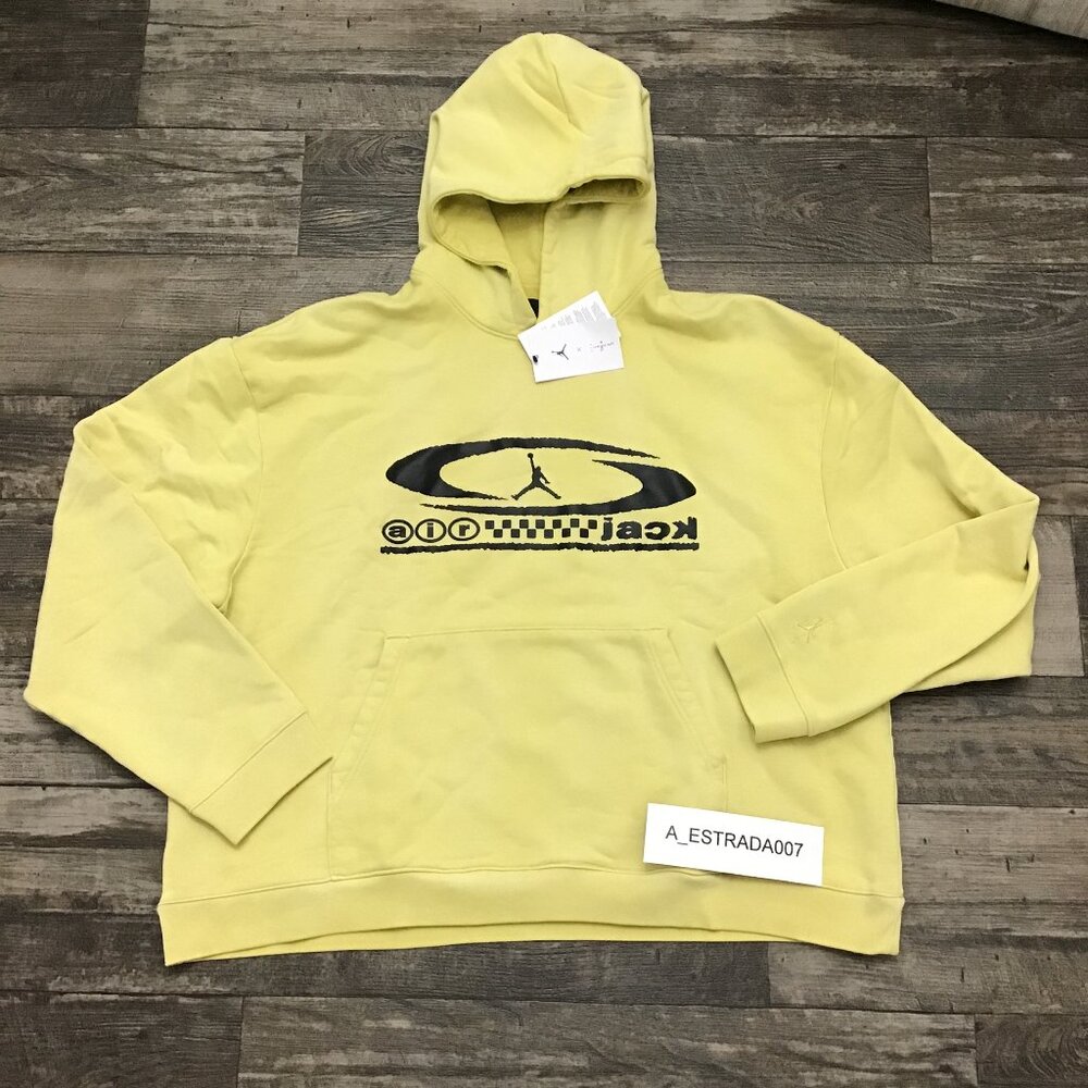 Jordan x Travis Scott Pullover Hoodie Celery FQ7821-308 Size LARGE Cactus Jack $